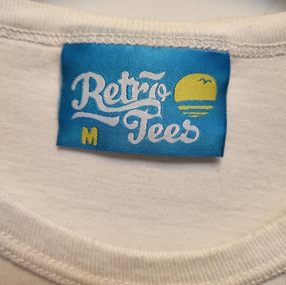 Cream Retro Fingermouse Fanclub 1985 Graphic Short Sleeve Tee - Size M - Picture 3 of 3